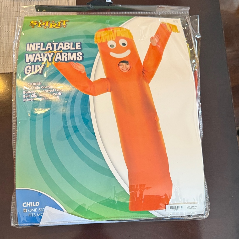 Spirit Inflatable Orange Wavy Arms Costume